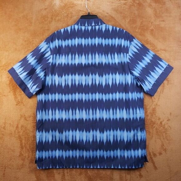 A.P.C. Mens Shirt Medium Blue Stripe Button Up Pocket Short Sleeve ROSS $245 - Picture 4 of 8